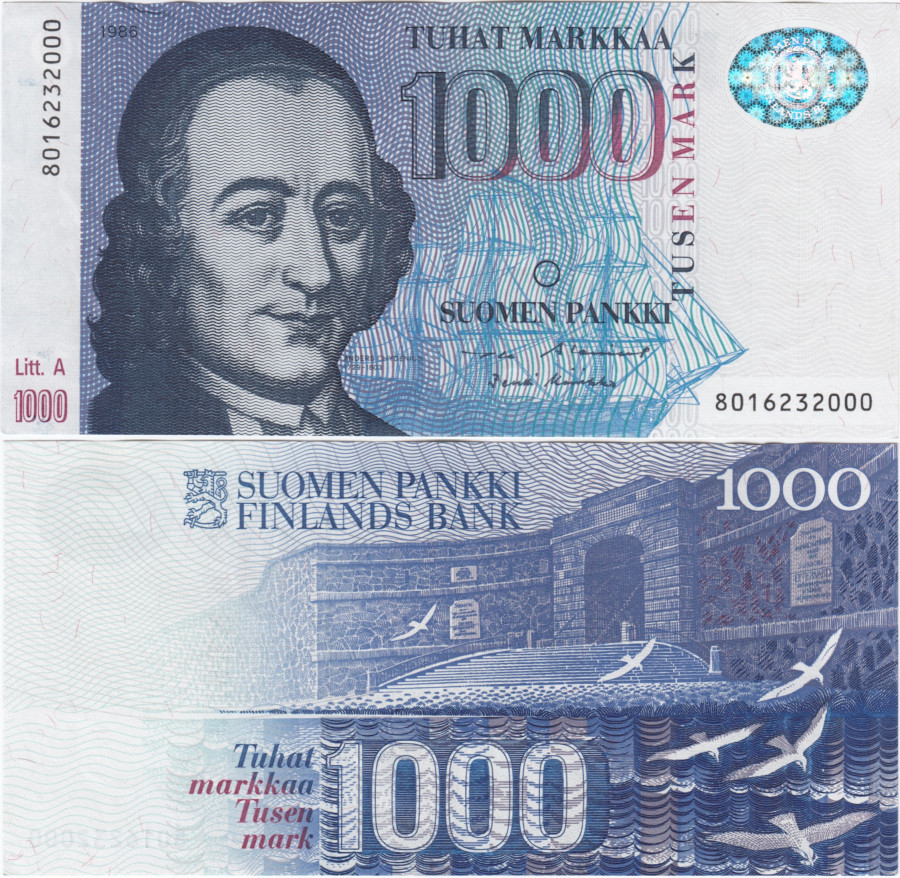 1000 Markkaa 1986 Litt.A 8016232000